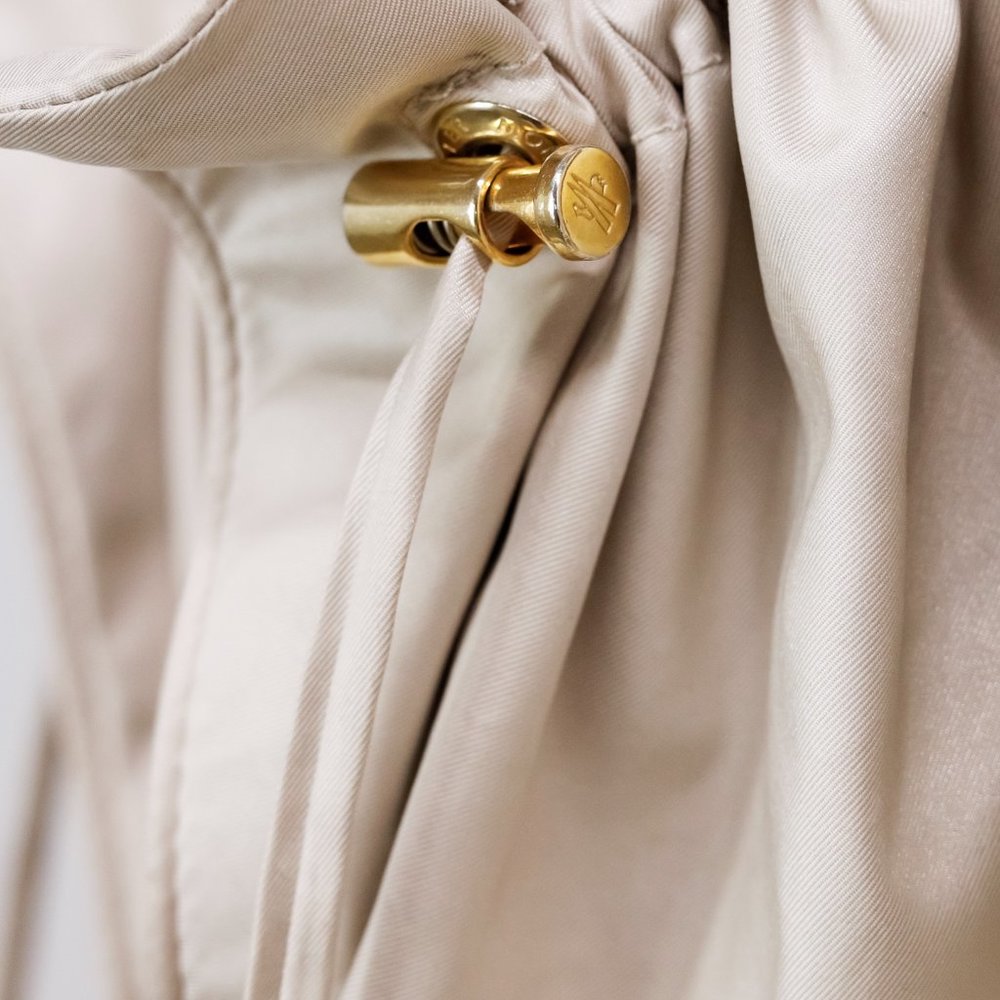 Moncler Champagne Gold Drawstring Ruffle Jacket - Picture 11 of 14